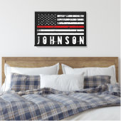 Toile Nom personnalisé Distressed Firefighter (Insitu(Chambre))