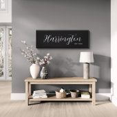 Toile Nom Signe Est Date Long Canvas Cadeau Famille