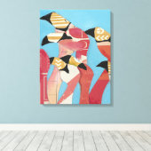 Toile Nombre de Flamants roses (Insitu (Plancher de Bois))