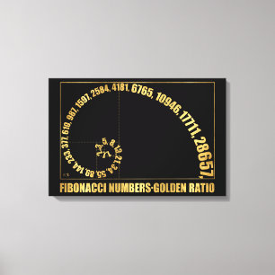 Toile Nombres de Fibonacci, rapport d'or