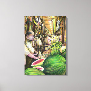 Toile Nombreux Hommes Nombreux Melons Budapest Hongrie