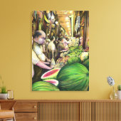 Toile Nombreux Hommes Nombreux Melons Budapest Hongrie (Insitu(Salon))