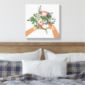 Toile Noms d'art de Bouquet Floral mariage (Insitu(Chambre))