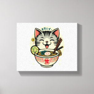 Toile Noodle de chat japonais Anime ga Kawaii Chat