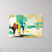 Toile Noontide Vibrance – Abstract Figures (Recto)