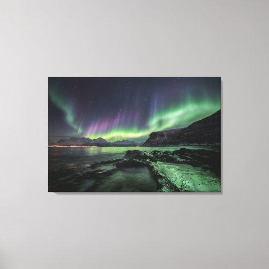 Toile Northern Lights North Norvège (Recto)