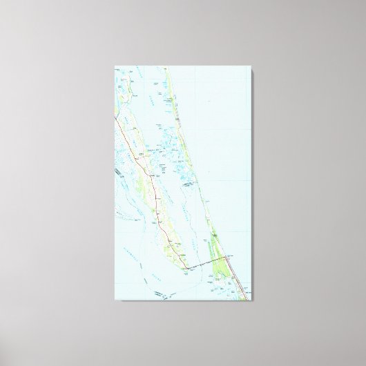 Toile Northern Outer Banks North Carolina Map (1985) (Recto)