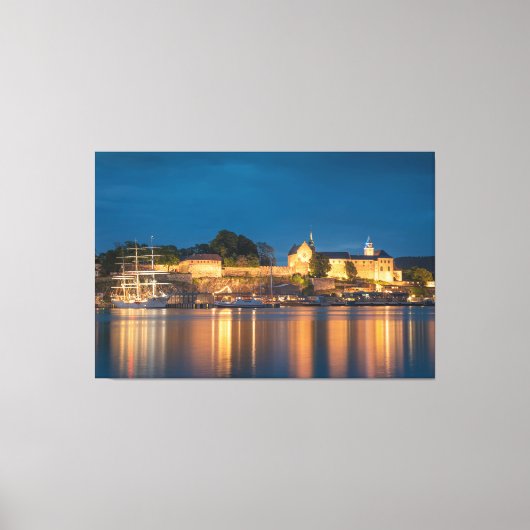 Toile Norvège Oslo Akershus Forteresse (Recto)