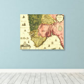 Toile NorvègeCarte panoramiqueNorvège (Insitu (Plancher de Bois))