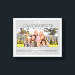 Toile Nos grands-parents avec petits-enfants Photo<br><div class="desc">Photo de grands-parents avec petits-enfants. Gris et blanc.</div>