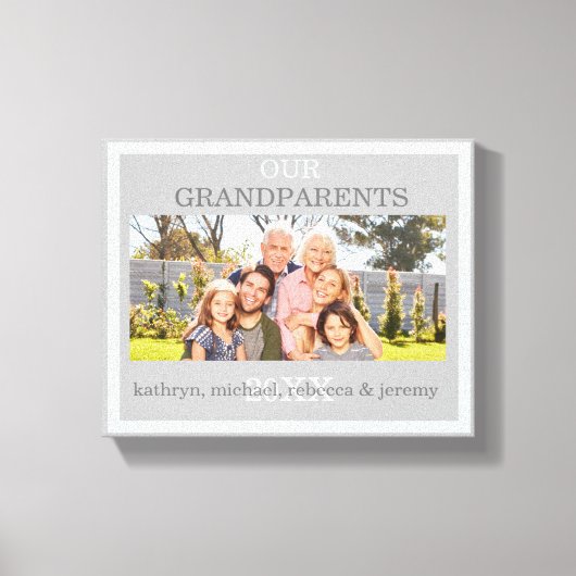 Toile Nos grands-parents avec petits-enfants Photo (Recto)