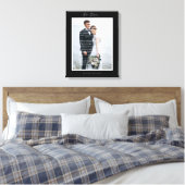 Toile Nos Vows Mariage Script et cadre noir minimal (Insitu(Chambre))