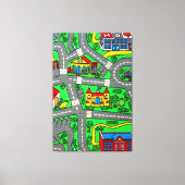 Toile nostalgie des années 90, Moquette de piste Voiture (Recto)