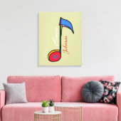 Toile note de musique de décor personnalisée (Insitu(Salon))