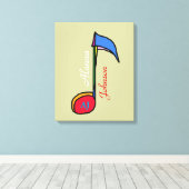 Toile note de musique de décor personnalisée (Insitu (Plancher de Bois))