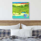 Toile Notes de champ - Art vert Abstrait (Insitu(Chambre))