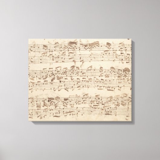 Toile Notes de musique ancienne - Feuille de musique Bac (Recto)