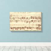 Toile Notes de musique ancienne - Feuille de musique Bac (Insitu (Plancher de Bois))