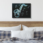 Toile Notes de saxophone et de musique (Insitu(Chambre))