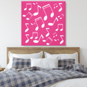 Toile Notes musicales blanches (Insitu(Chambre))