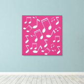 Toile Notes musicales blanches (Insitu (Plancher de Bois))