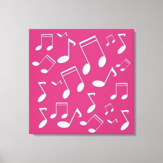 Toile Notes musicales blanches (Recto)
