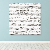 Toile Notes musicales en noir et blanc (Insitu (Plancher de Bois))
