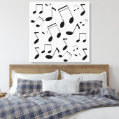 Toile Notes musicales noires (Insitu(Chambre))