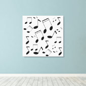 Toile Notes musicales noires (Insitu (Plancher de Bois))