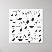 Toile Notes musicales noires (Recto)