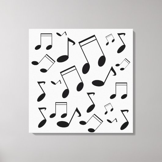 Toile Notes musicales noires (Recto)