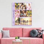 Toile Notre collection de photos de famille Coeurs de do (Insitu(Salon))