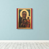 Toile Notre Dame de Częstochowa Image Dévotionnelle. (Insitu (Plancher de Bois))