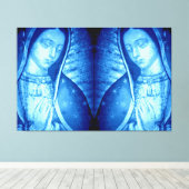 TOILE NOTRE DAME DE GUADALUPE BLUE 2 PANEL REVERSÉ (Insitu (Plancher de Bois))