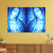 TOILE NOTRE DAME DE GUADALUPE BLUE 2 PANEL REVERSÉ (Insitu(Salon))