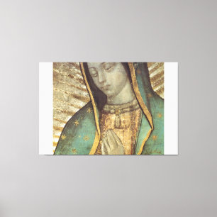TOILE NOTRE-DAME DE GUADALUPE NATUREL SUR PANNEAUX BLANC
