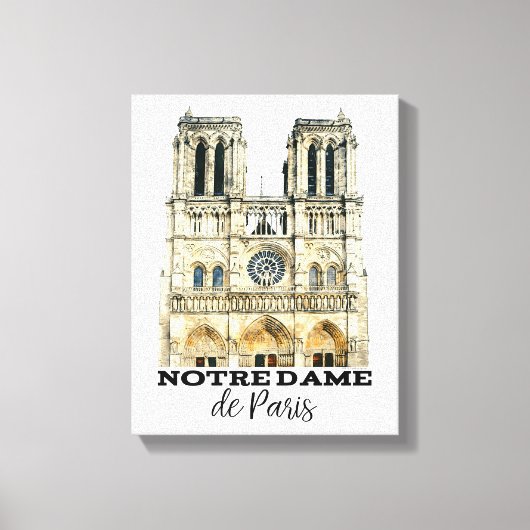 Toile Notre-Dame de Paris Souvenir France Cathédrale (Recto)