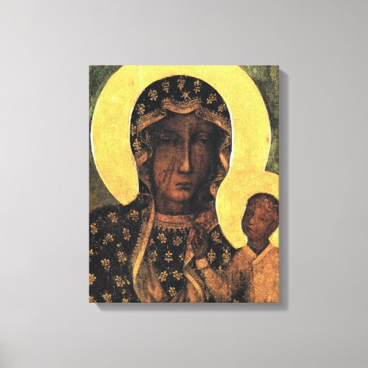 Toile Notre Dame Vierge Marie de Czestochowa Pologne Icô (Recto)