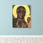 Toile Notre Dame Vierge Marie de Czestochowa Pologne Icô (Insitu (Plancher de Bois))
