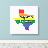 Toile Notre état de notre fierté | Texas (Insitu (Plancher de Bois))