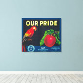 Toile Notre Étiquette Apple Pride - État de Washington (Insitu (Plancher de Bois))