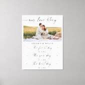 Toile Notre histoire d'amour Timeline Mariage Decor Keep (Recto)