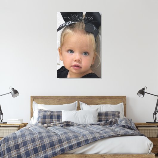 Toile Notre Li'l Princess Photo Canvas Wall Art (Insitu(Chambre))
