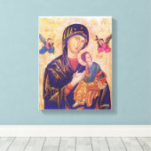 Toile Notre Mère de l'Icône d'aide perpétuelle. (Insitu (Plancher de Bois))