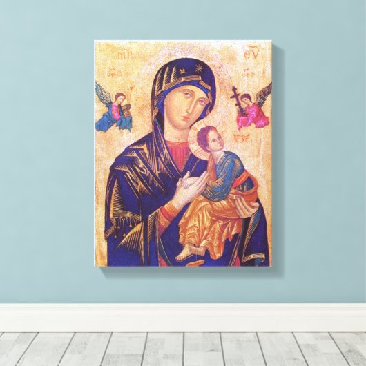 Toile Notre Mère de l'Icône d'aide perpétuelle. (Insitu (Plancher de Bois))