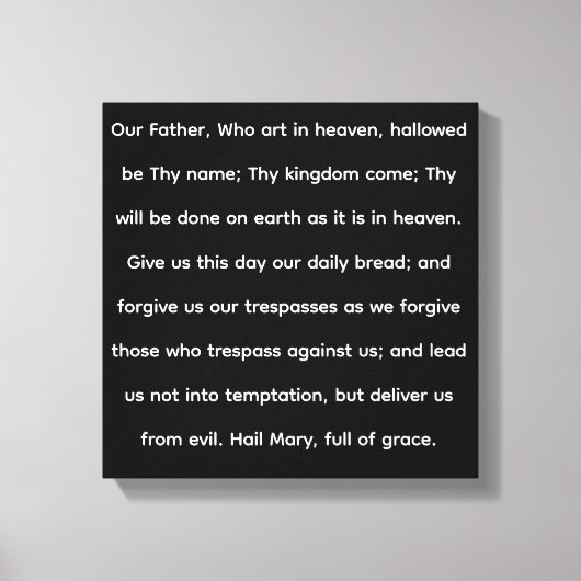 Toile notre prière de père (Recto)