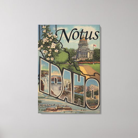 Toile Notus, IdahoGrandes lettres ScènesNotus, ID (Recto)
