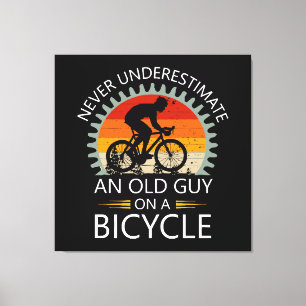 Toile N'oubliez jamais un vieux sur un vélo