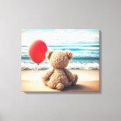 Toile Nounours avec ballon rouge (Recto)