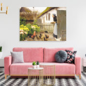 Toile Nourrir les poules (par H.A. Brendekilde) (Insitu(Salon))